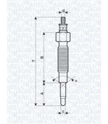 MAGNETI MARELLI - 062900019304 - UC23A Свеча накалив. Alfa Giulitta//Nissan Pathfin